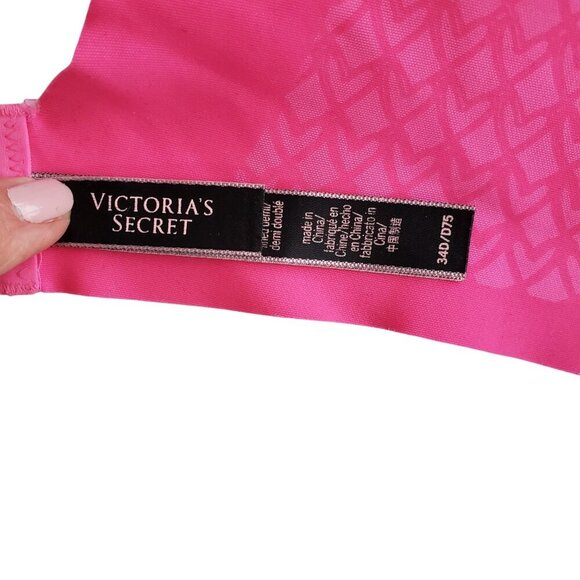 2 Victoria Secret Underwire Smooth Back T-shirt Bras 1 Pink and 1 Red Size 34D - Picture 3 of 15
